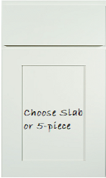 Shaker Designer White - Tall Cabinets - (Choose Slab or 5-Piece)