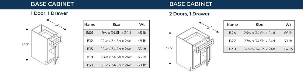 Onyx Black - BASE CABINETS