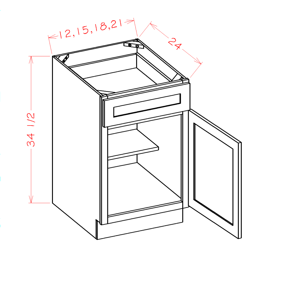 Oxford Sage - Base Cabinets