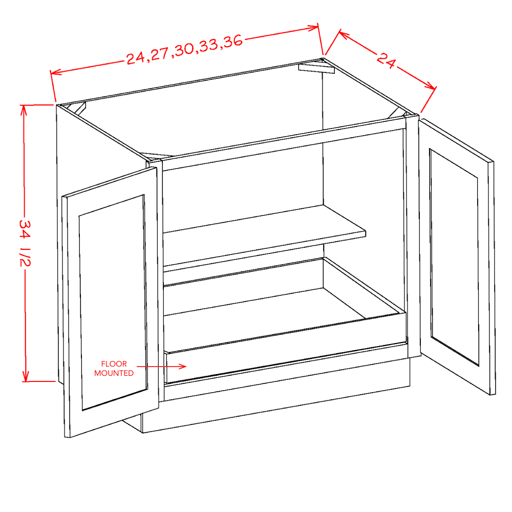 Oxford Sage - Base Cabinets