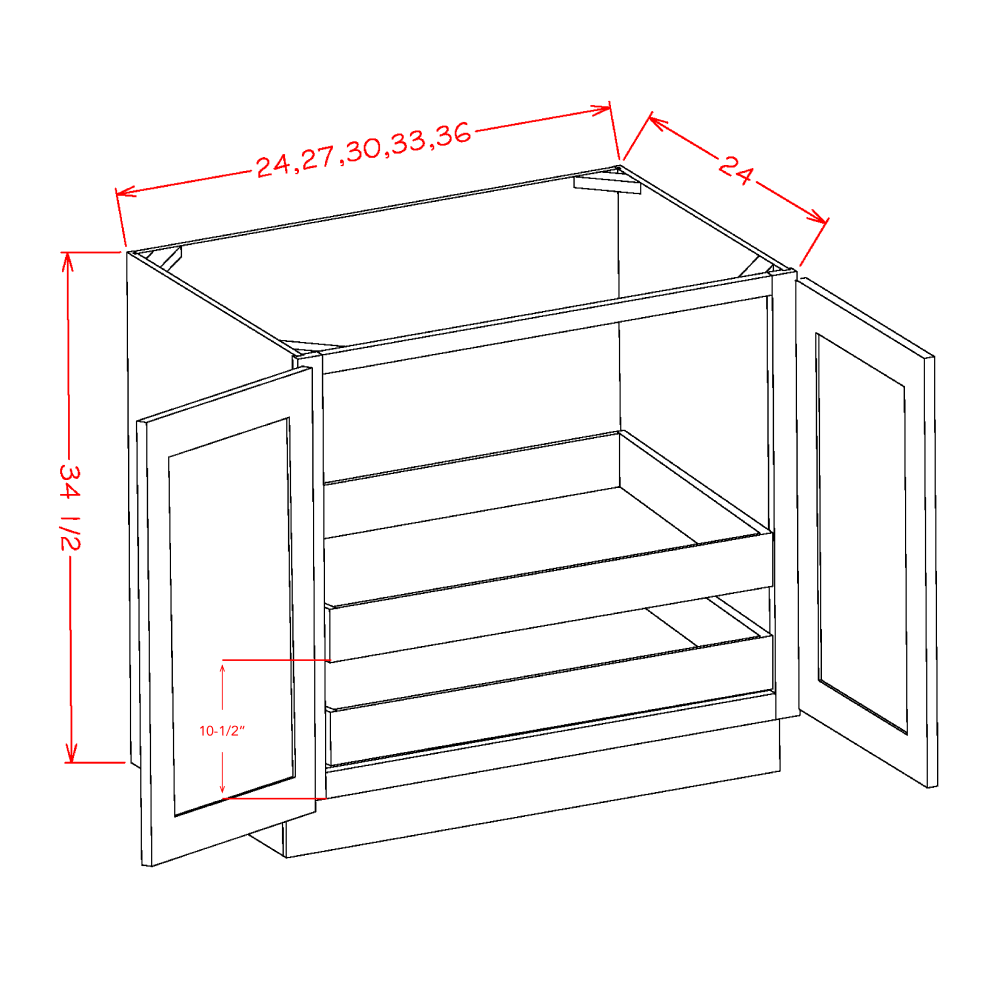 Oxford Sage - Base Cabinets