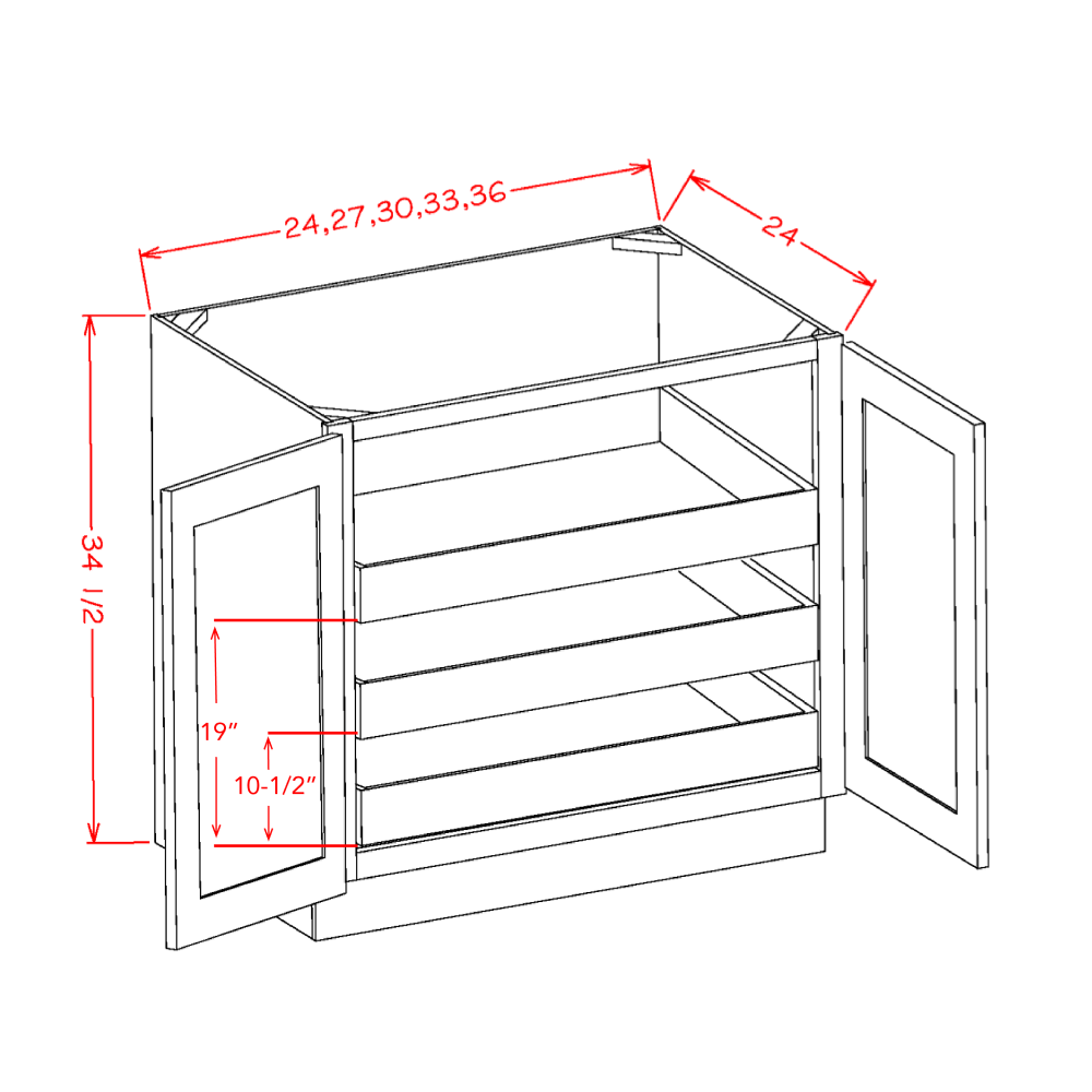 Oxford Sage - Base Cabinets