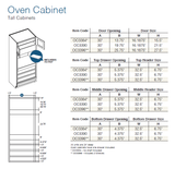 Shaker Designer White - Tall Cabinets - (Choose Slab or 5-Piece)