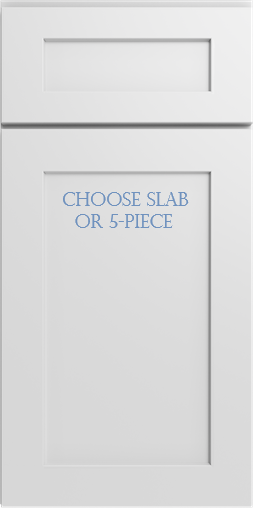VANITIES (SHAKER WHITE) - (SLAB or 5-PIECE)