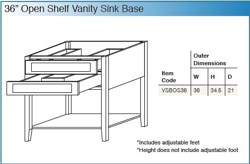 Shaker Designer White - VANITIES (Choose SLAB or 5-PC)