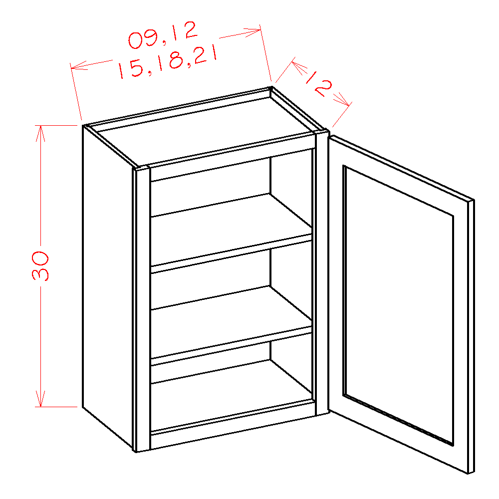 Oxford Sage - Wall Cabinets