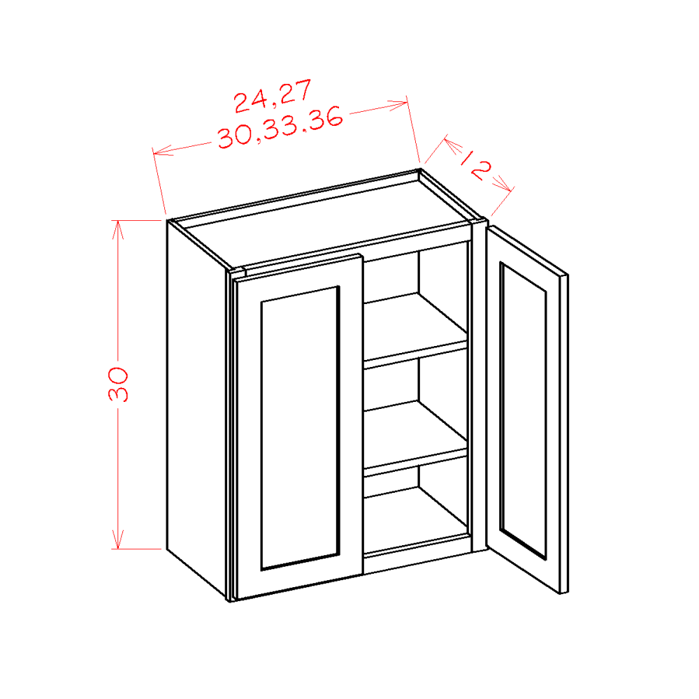 Oxford Sage - Wall Cabinets