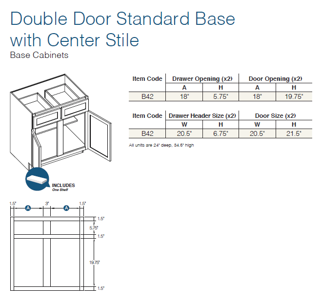 BASE CABINETS (SHAKER MOSS)
