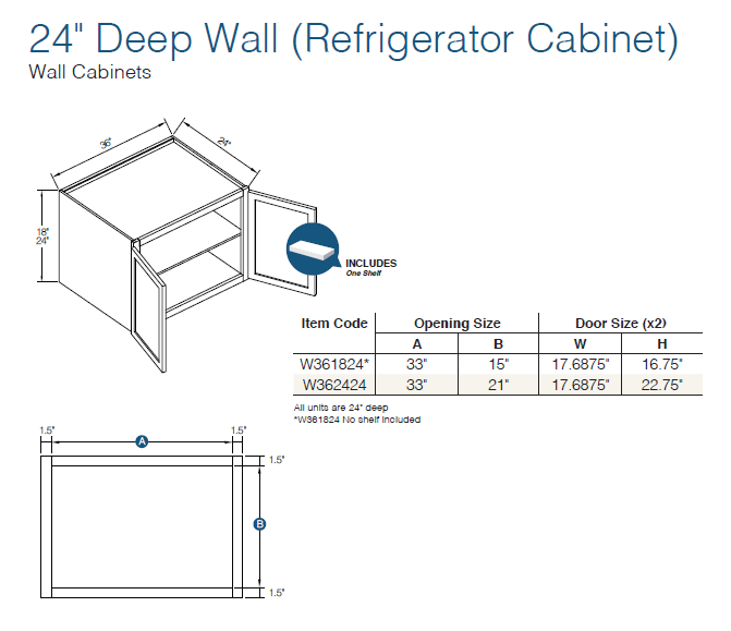 Shaker Designer White - WALL CABINETS