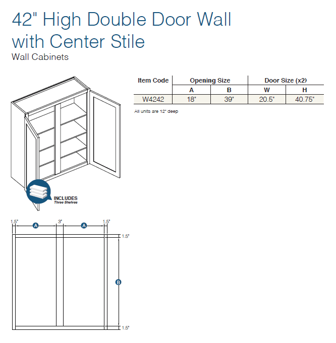 Shaker Designer White - WALL CABINETS