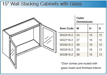 Shaker Sand (SS) - WALL CABINETS