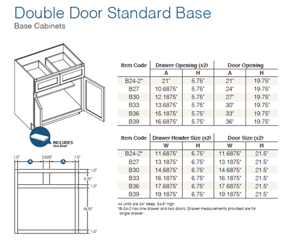 Shaker Kodiak - Base Cabinets