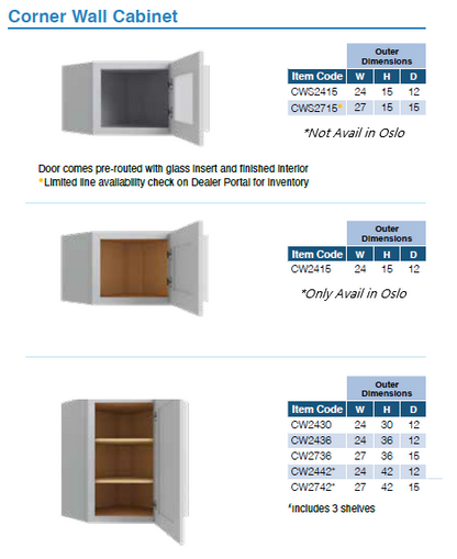 WALL CABINETS (SHKR MOSS)