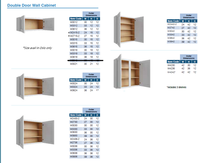 WALL CABINETS (OSLO WHT)