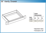 Shaker Designer White - VANITIES (Choose SLAB or 5-PC)