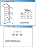 Shaker Designer White - Tall Cabinets - (Choose Slab or 5-Piece)