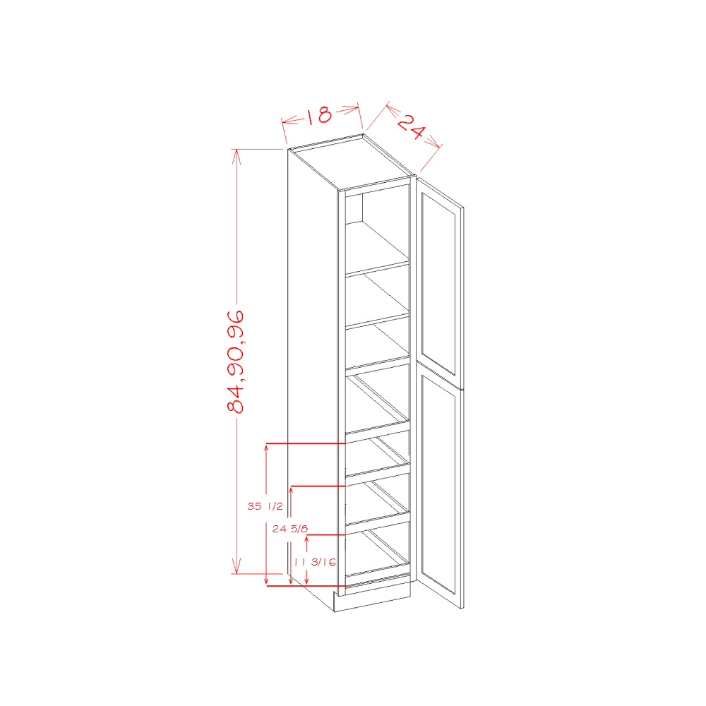 Oxford Sage - Tall Cabinets