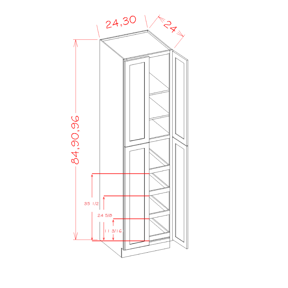 Oxford Sage - Tall Cabinets