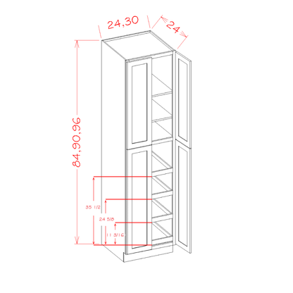 Oxford Sage - Tall Cabinets