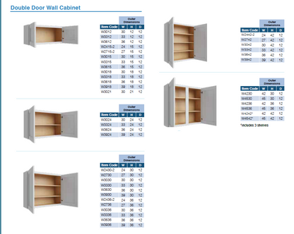WALL CABINETS (OSLO WALNUT)