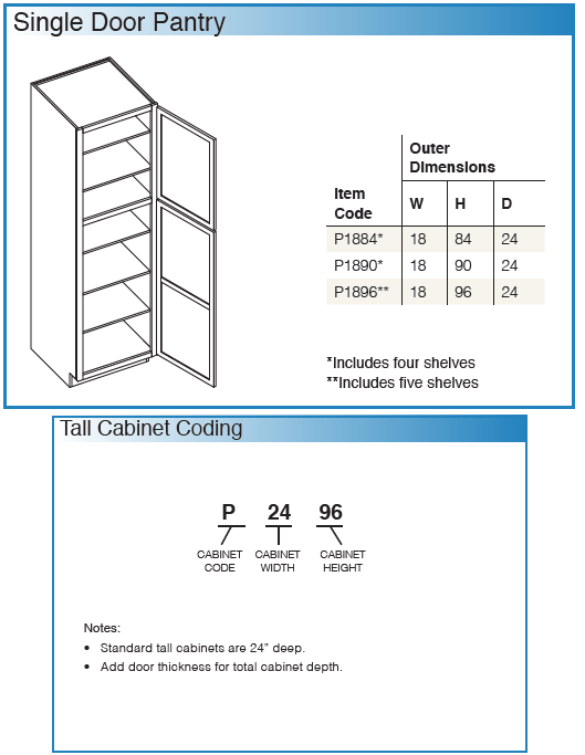 Brooklyn Modern Gray - Tall Cabinets