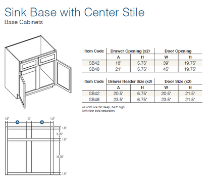 Shaker Sand (SS) - Base Cabinets