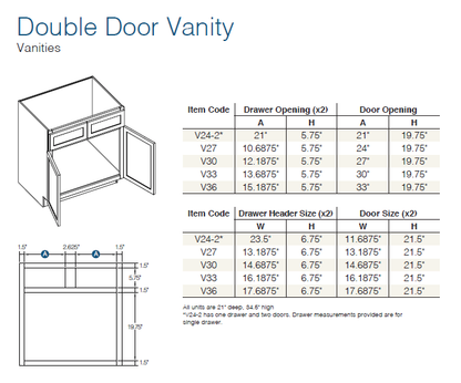 Shaker Sand (SS) - VANITIES